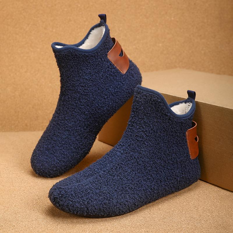 Winter Outdoor Cotton Shoe Men Warm Anti-slip Lightweight Man Comfortable Cotton Loafer Men Winter Warm Shoe