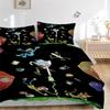 Rick and Morty Portal Bedding Set Comforter Cover Gift for Bedroom,Includes 1 Cover and 2 Pillowcases, No InsertB419