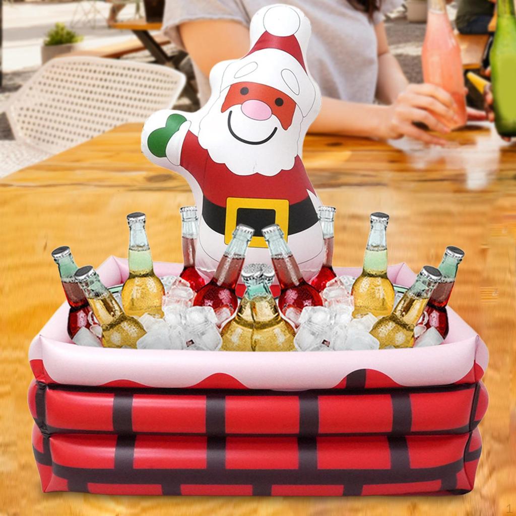 Inflatable Christmas Food Drink Holder,Container,Beverage Drinking ,for Party Supplies,Camping Home