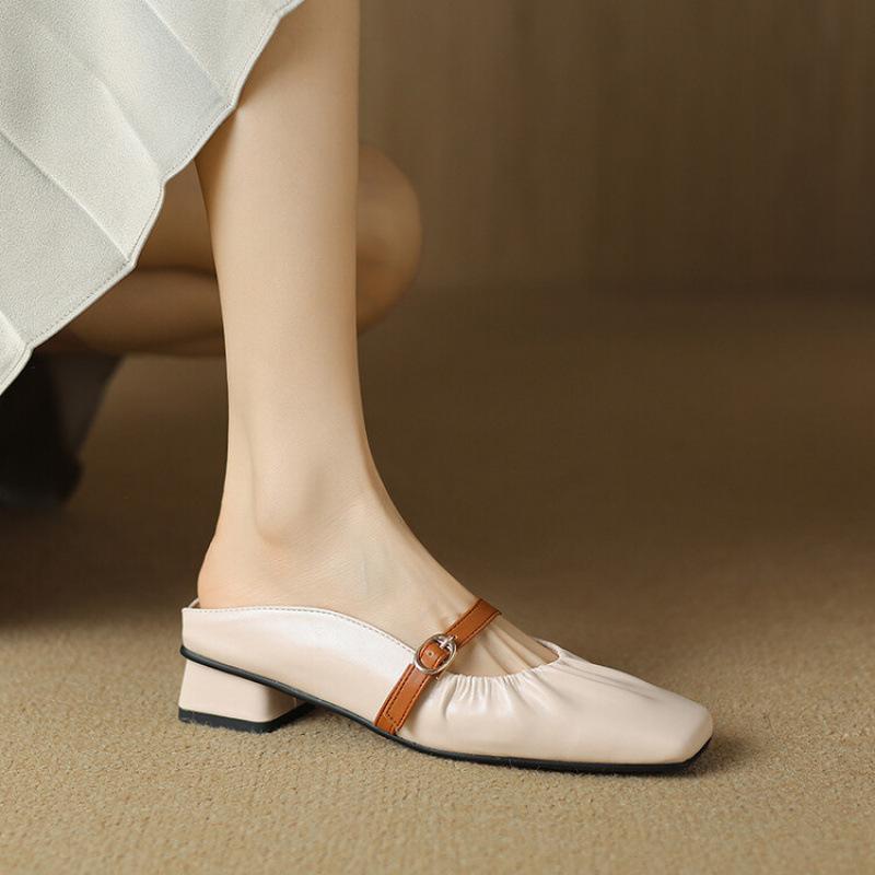 Summer women's bag head slippers casual solid color foot cover rubber soft sole new size sandals flat bottom slippers women