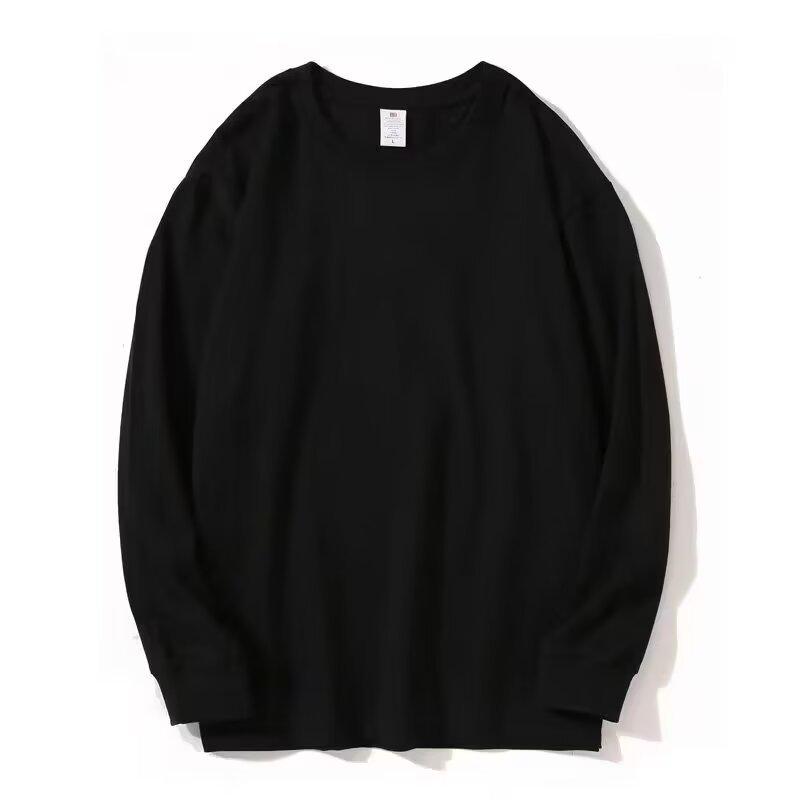 2025 Men's Trendy Long Sleeve Spring/Autumn T-Shirt: Versatile Base Layer and Handsome Outerwear Sweatshirt