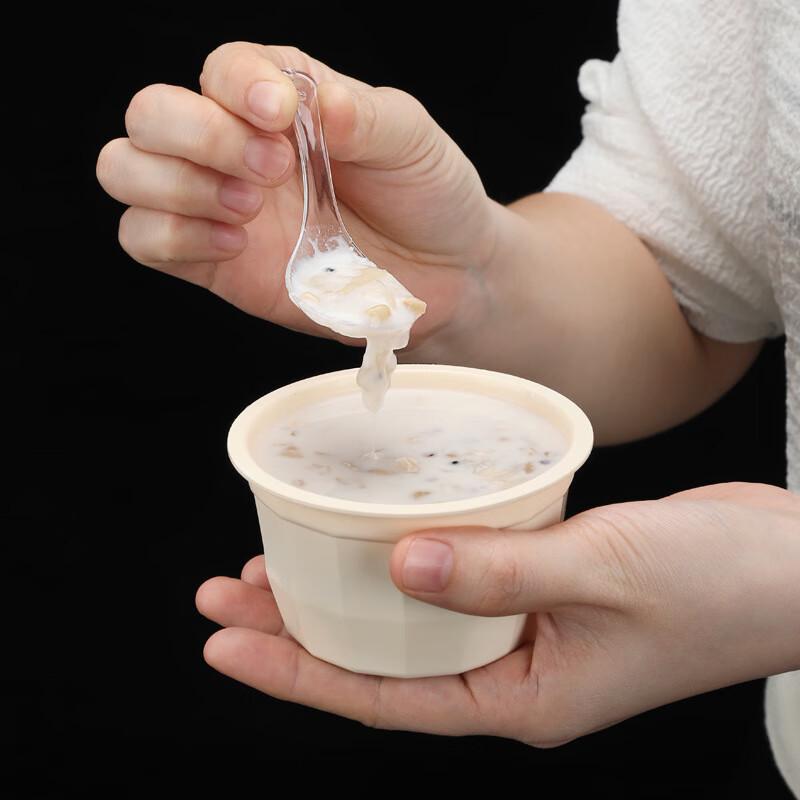 ZISIZ 9cm Disposable Transparent Plastic Dessert Spoons (600 Pcs)