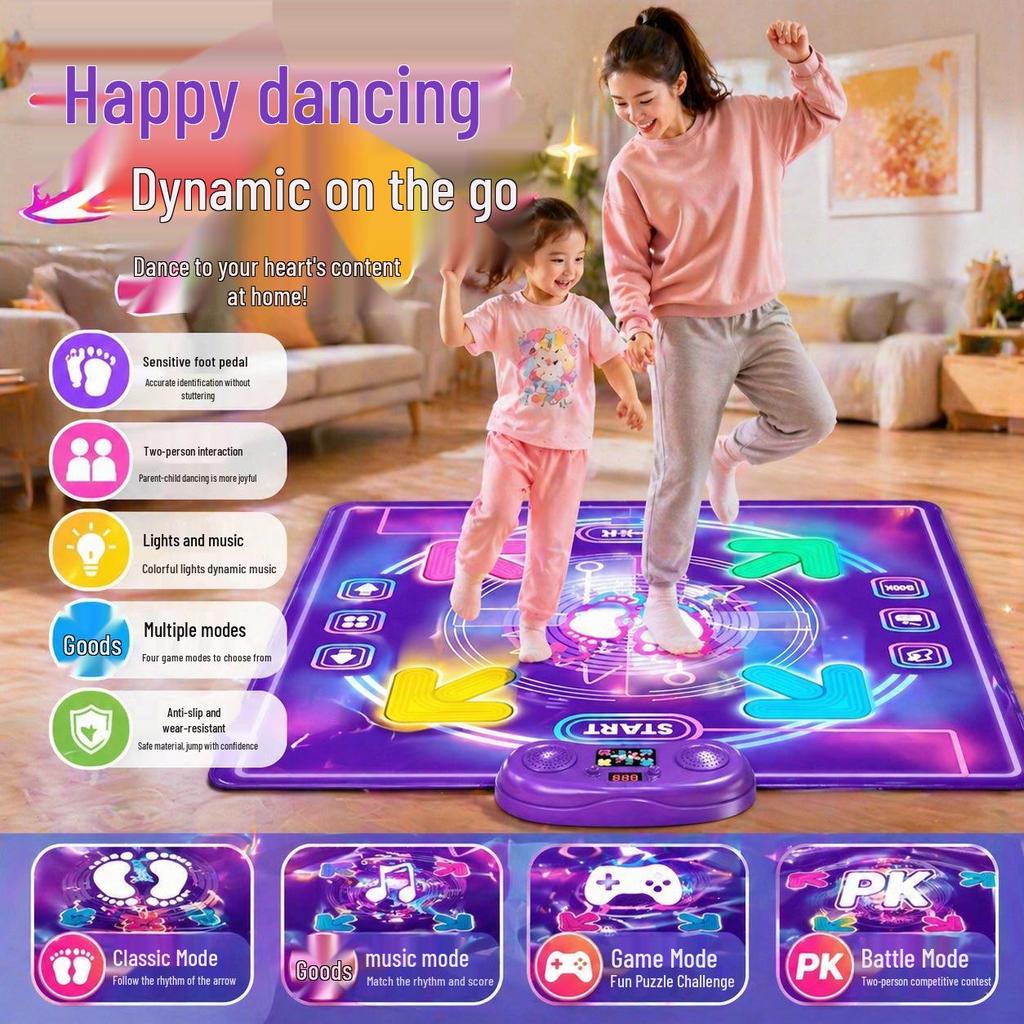 Kids' Bluetooth Dance Mat: Interactive Music & Exercise Carpet for Boys & Girls