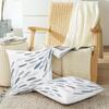 CaliTime Throw Pillow Cases Pack of 2 Cozy Fleece Two-Tone Abstract Symmetrical Raindrop Decorative Cushion Covers for Couch Bed Sofa Farmhouse