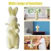 Easter Flocked Bunny Decor Flocked Tabletop Bunny Sculpture Decor Rabbit Shape Decoration Tool For Cupboard Bookshelf Fireplace