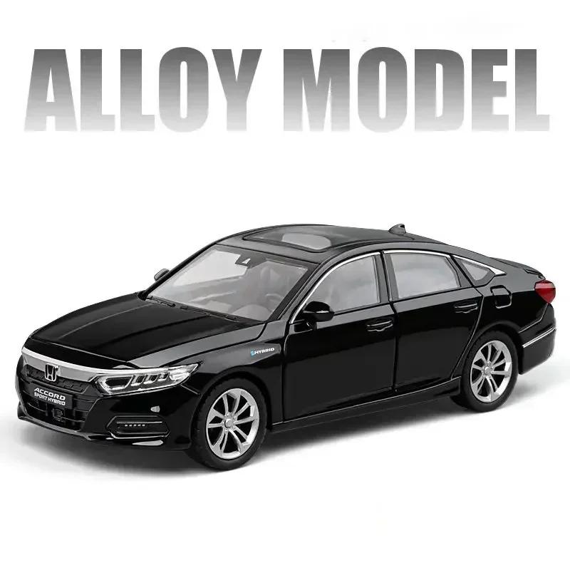 1:24 HONDA Accord Alloy Car Model Diecasts & Toy Vehicles Metal Car Model High Simulation Sound and Light Collection Kids Gifts YI3