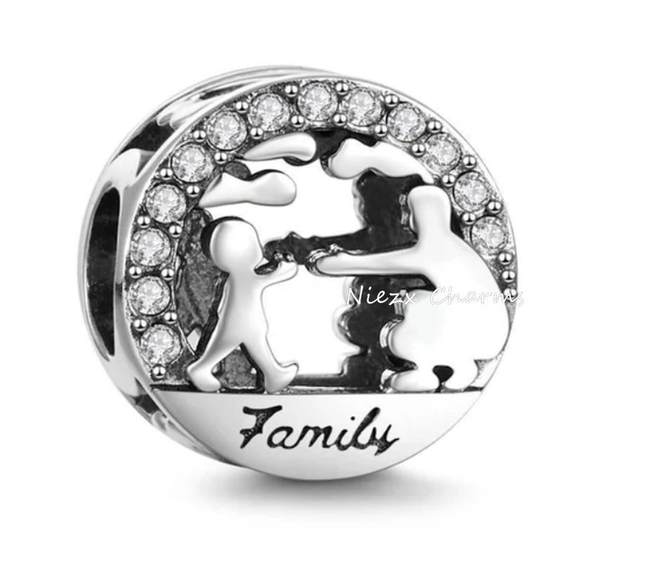 New 925 Silver Family Tree Automobile Angel Gift Box Charms Beads Fit Original Bracelet DIY Jewelry For Women Gift