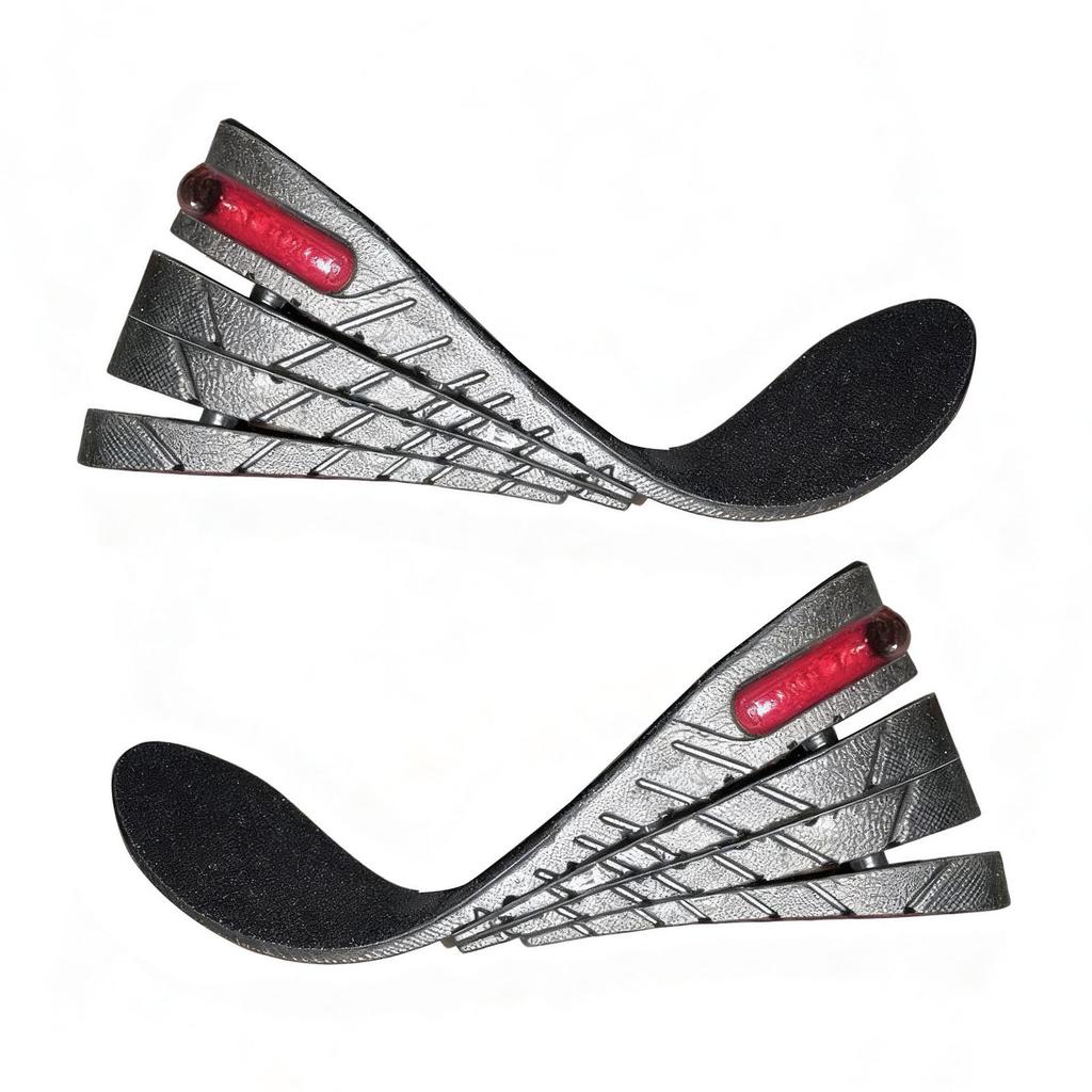 Height Increase Insole Men Women PVC Sports Shock Absorption Shoe Lift Heel Inserts3 Layer Height: 3cm   1.2in