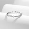 MODIAN 925 Silver Trendy Delicate Square Round CZ Stacking Slim Eternity Band Rings For Women Fine Jewelry Gifts