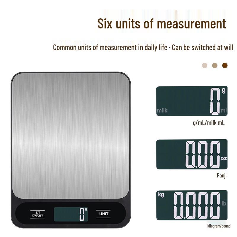 Compact Stainless Steel Digital Kitchen Scale - High Precision Baking & Food Weight Scale