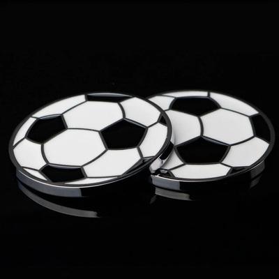 2pcs 2.24" 3D Metal Football Ball Soccer Car Fender Trunk Emblems Badge Decal Stickers