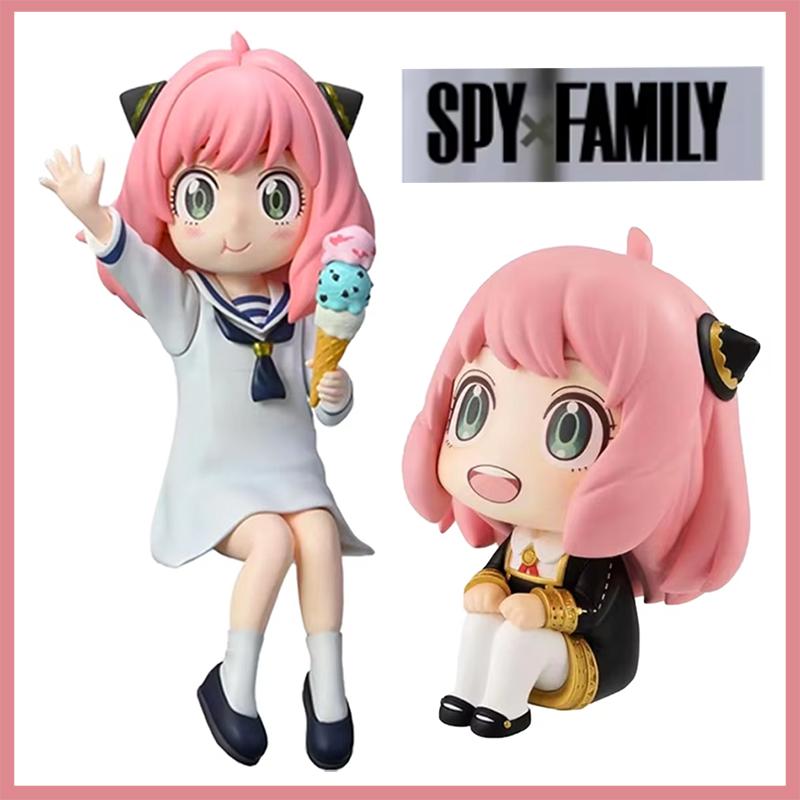 Bandai 13cm Spy Family Anime Statuetta Periferica Anya Figura Cosplay Modello 2D Double-Ended Interchangea Decorazione da Tavolo Regali