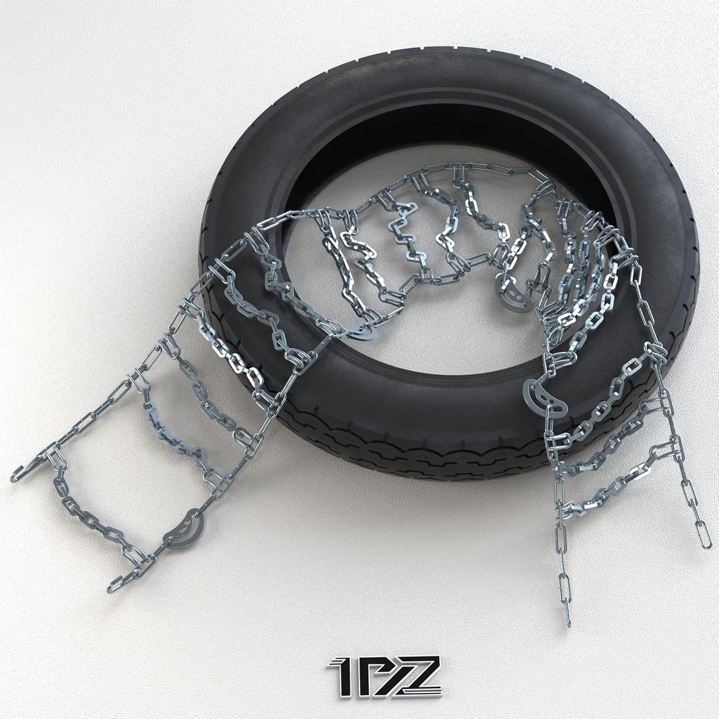 1PZ JP9-TH2 100/90-14 Tire Snow Chain, 19 Tiers, Anti-Slip, For Normal Tires, For Motorcycles, Motorcycles, High Grip, Snowy Roads, Sand