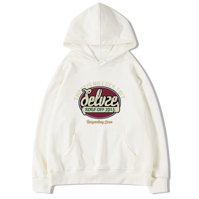 

Advanced Hooded Sweatshirt Men s New Fashionable Autumn Winter Loose Plush Hoodies 3XL белый