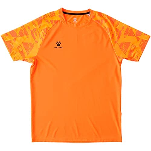 Kelme Short Sleeve Game Shirt, Neon Orange, Size Small, KC20S303