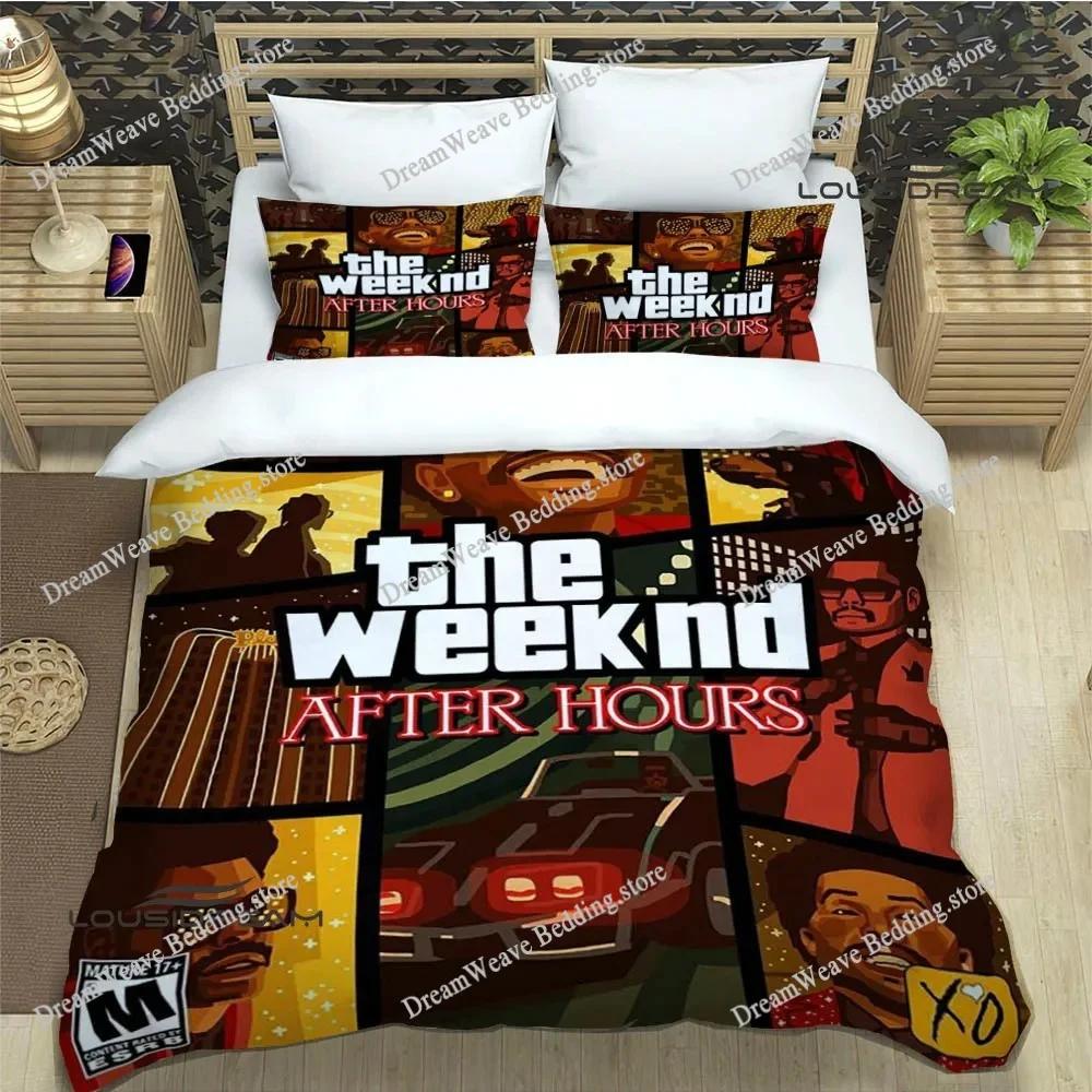 3D Print Singer The Weeknd Bedding Set Duvet Cover Bed Set Quilt Cover Pillowcase Comforter King Queen Size Boys Adult963963