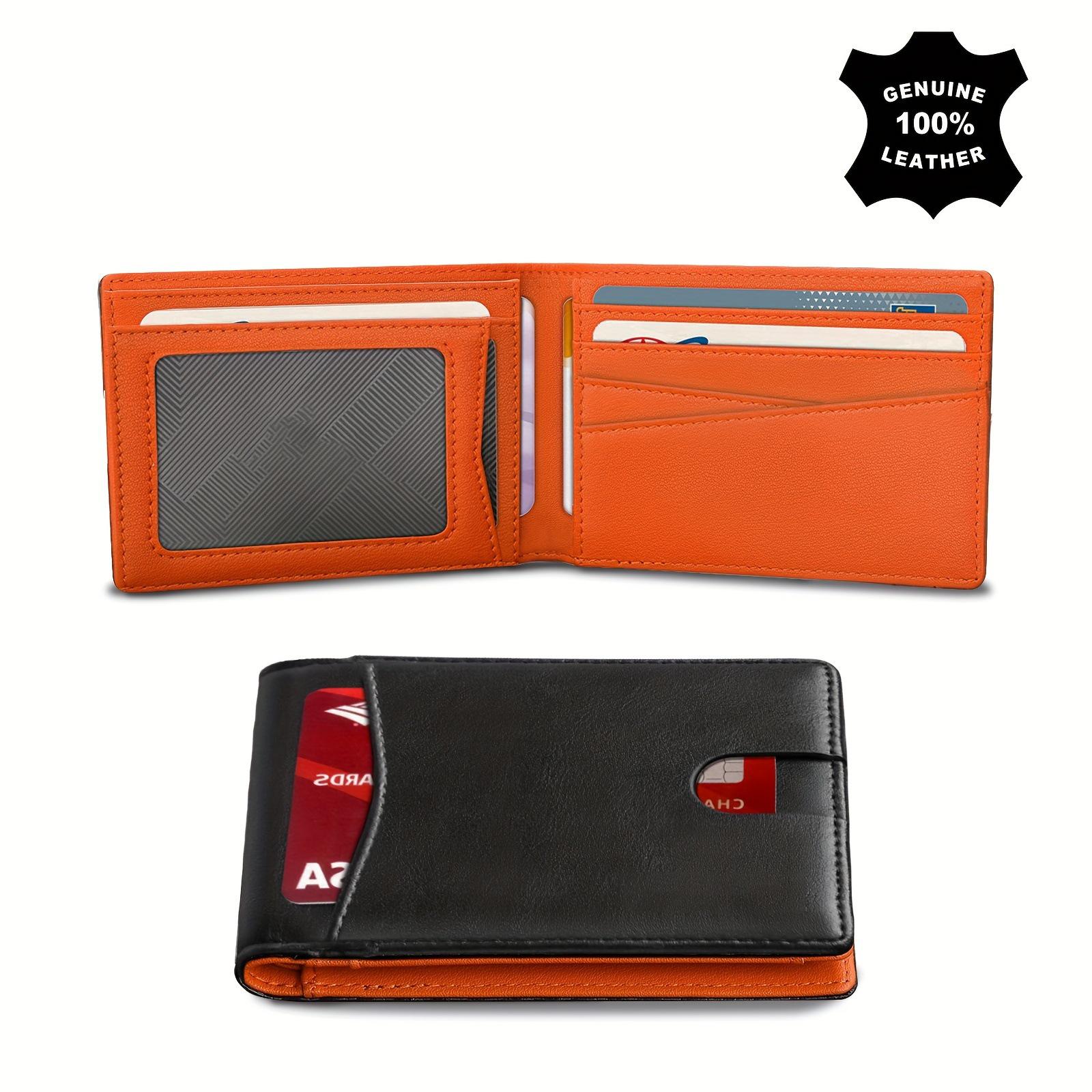 

Ультратонкий однотонный RFID кошелек-картхолдер для мужчин