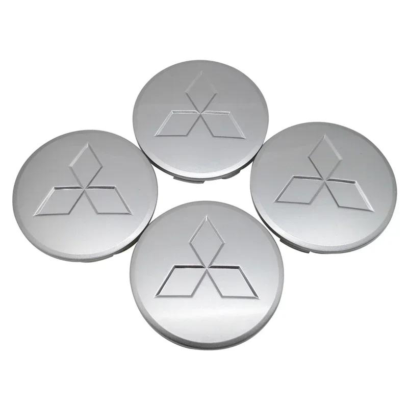 4PCS ABS Car Wheel Center Hub Cap Cover for Mitsubishi Ralliart Lancer ASX Colt Pajero Outlander Eclipse Delica L200 Accessories