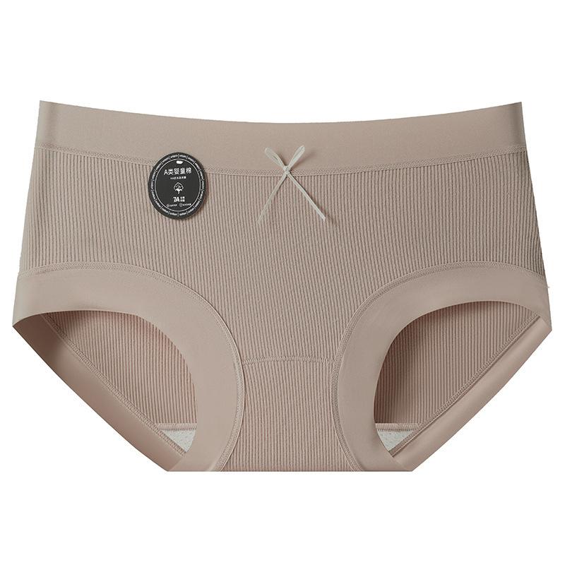 Plus Size Women's Spring and Summer New Cotton Antibacterial Skin Friendly Nude Briefs