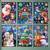 Amazon Christmas Decorations Elk Snowman Snowflake Glass Stickers Dreamy Wreath Christmas Tree Static Stickers