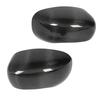 2 ST Backspegelkåpa Blank Svart Kolfiber Vänster Höger Sidospegelkåpor Passar För 300 Alla 4
