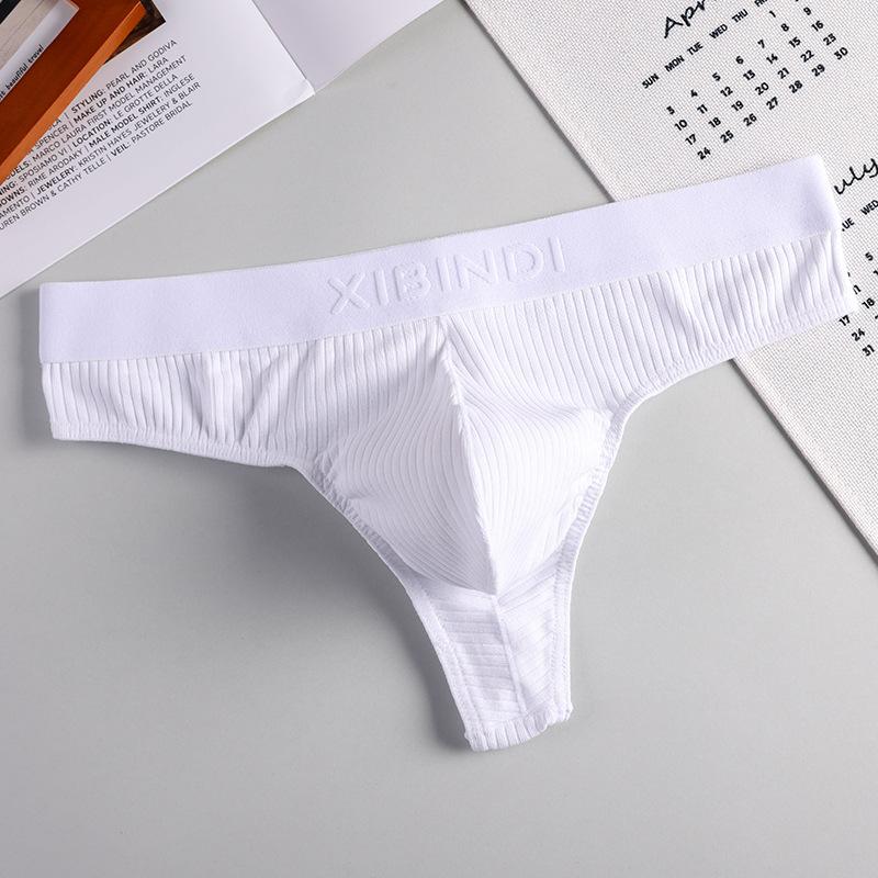 Men's Underwear Pure Cotton Breathable Threaded Thong Youth Men's U-shaped Convex Underwear