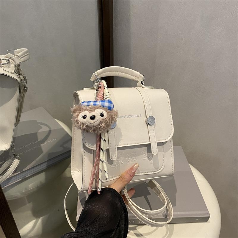 Schoolbag niche design casual texture women's backpack fashion trend personalized bag 1011 autumn and winter new backpack