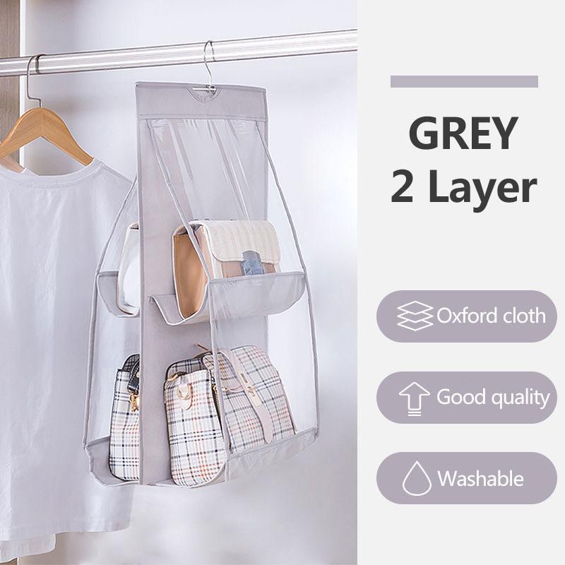 Multi-layer Bag Storage Bag Waterproof Bag Wardrobe Hanging Leather Bag Finishing Bag Female Bag Storage Bag Wardrobe Handbag Purse Hanging Bag