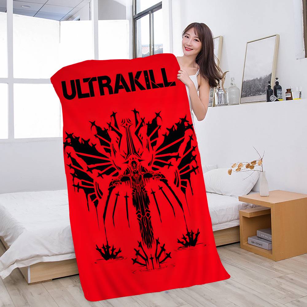 

STEAM GAME U-ULTRAKILL Microfiber Printed Beach Towel Mountain Climbing Yoga Beach Swimming Running Absorbent Soft Towel W30*H60(CM)