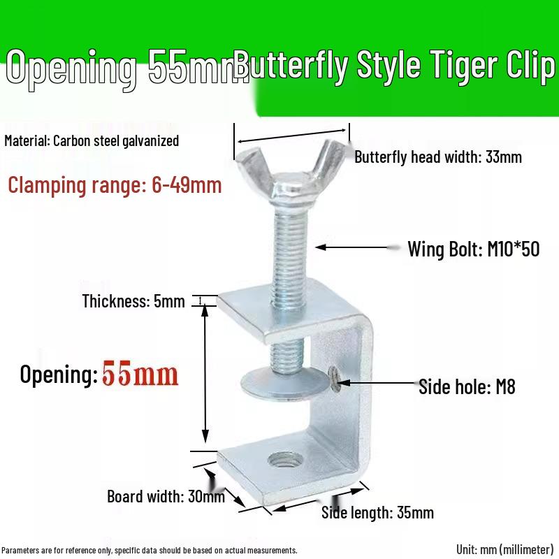 304 Stainless Steel U-Clamp Tiger Clamp with Hand-Tightened Eyebolt