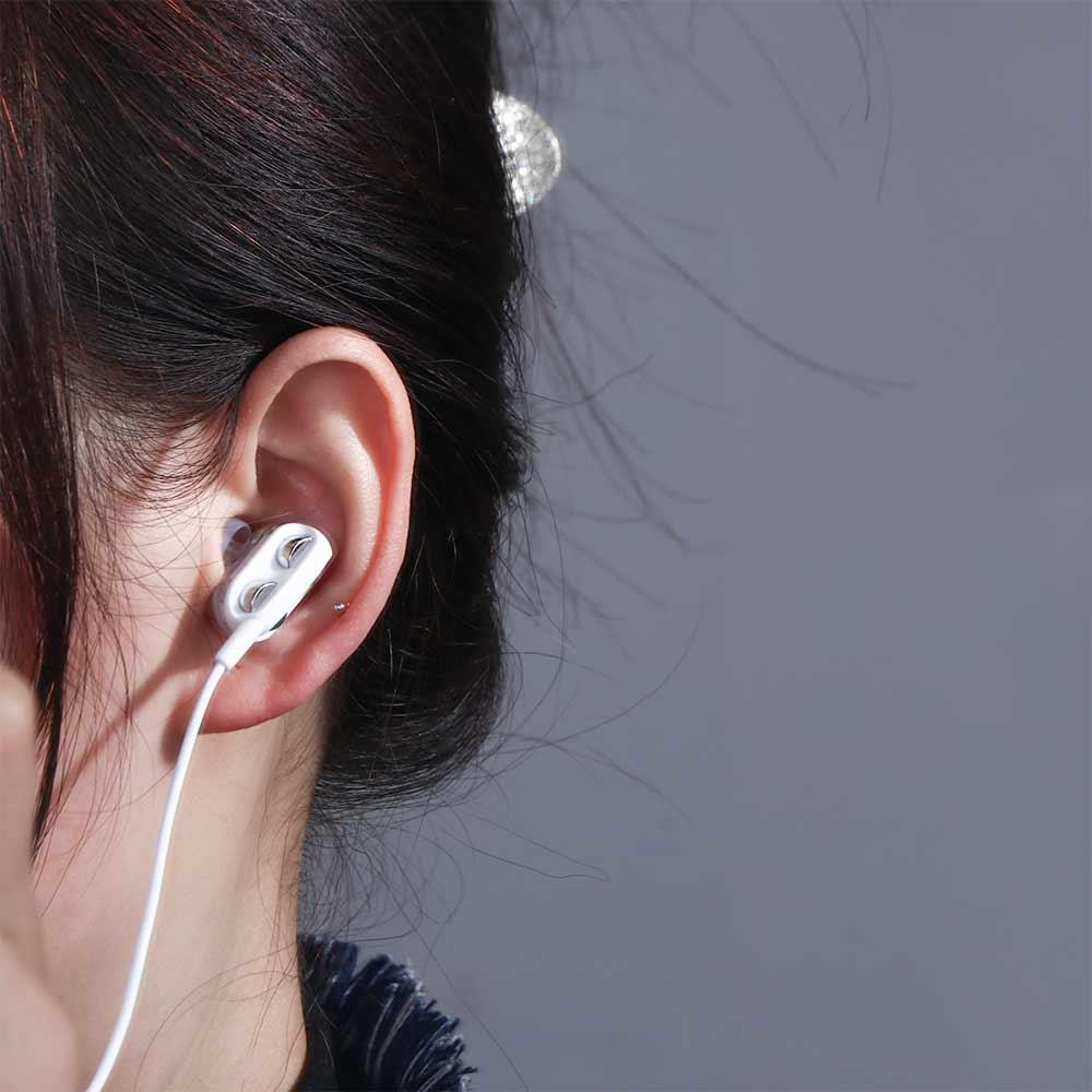 Earphones Headphone Double Dynamic Coil Wired Headphone 3.5mm Earphone Bass Earbuds Wired Headset