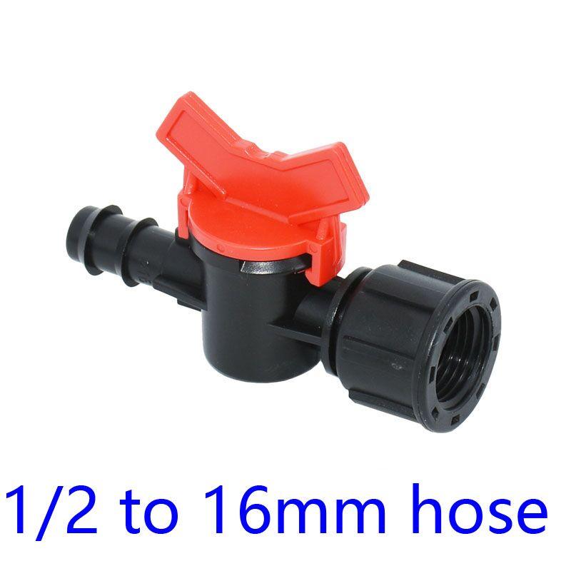 

Drip irrigation valve Female 1/2 to 16mm hose 20mm hose Garden tap connectors Waterstop valve cranes 1pcs