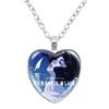 Perfect Blue Anime Movie Cartoon Glass Heart-Shape Pendant Necklace Cass Heart Shape Pendant Necklace Jewelry Charm Collect Gift