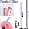 6pcs Replacement Straws for Owala FreeSip 24oz 32oz, 3 Colors Reble Plastic Straws with Cleaning Brush & Cutting Tool Water Bottle Tumbler Cleaner