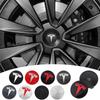 4 Stück 56/60mm Auto Radnabendeckel Aufkleber Reifenfelgenkappe Abzeichen Abdeckungen Für Tesla Model 3 Model S Model X Model Y Spulen Zubehör