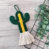 Cactus-shape Garden Ornament Wall Hanging Ig Bohemian Macrame Rainbow Wall Decor Handmade Macrame Rainbow Cactus-shape