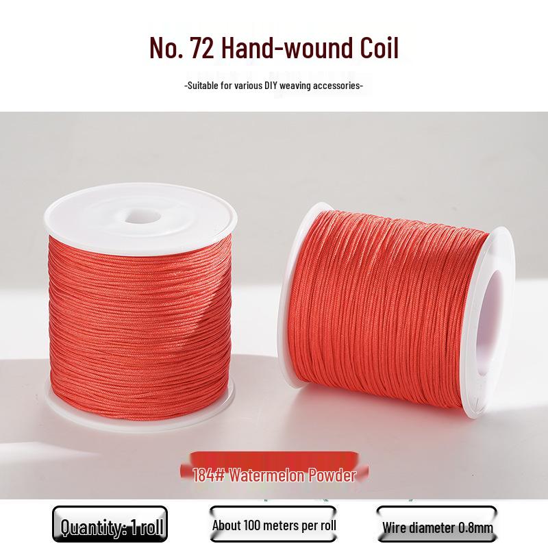 Mehrfarbig Nein. 72 Handgeflochtenes Perlenkordel-Set - Strapazierfähiges Knoten- & Armbandmaterial