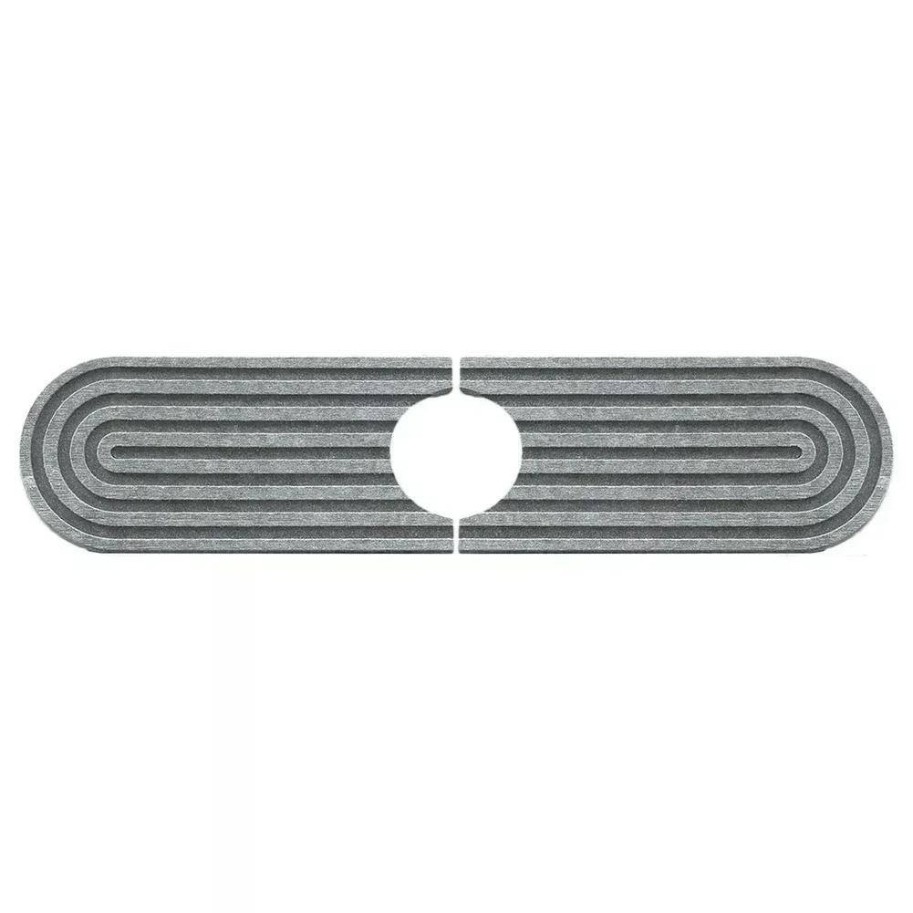 Convenient Compartments Bathroom Sink Draining Mat Sprinkler Pad Anti-slip Grip Easy To Clean Multi Functional