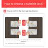 Smooth Lock Antique Household Front Door House Padlocks Locking Accessories Universal Heavy-Duty Gear With Key