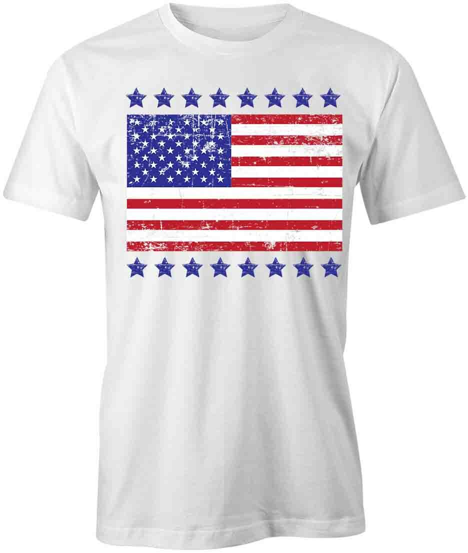 AMERICAN FLAG TShirt Tee Short-Sleeved Cotton CLOTHING PATRIOTIC S1WCA235 XL