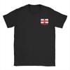 England St Georges Cross Flag English T Shirt for Men 100% Cotton Novelty T-Shirts Crewneck  Tees Short Sleeve Clothes Present