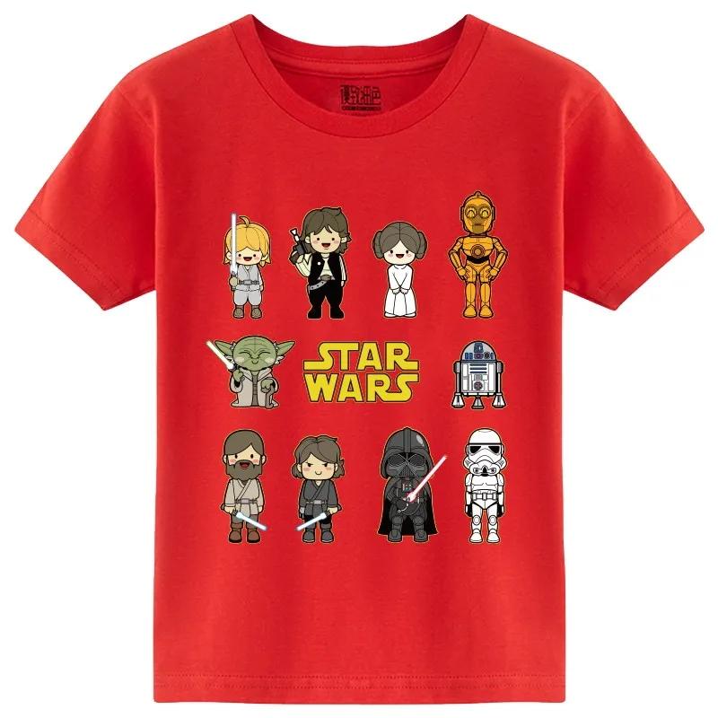 Cotton Breathable Childrens Tshirt Trendy and Cool Star Wars Full Character Printed Parentchild Short Sleeved 2026 New Item