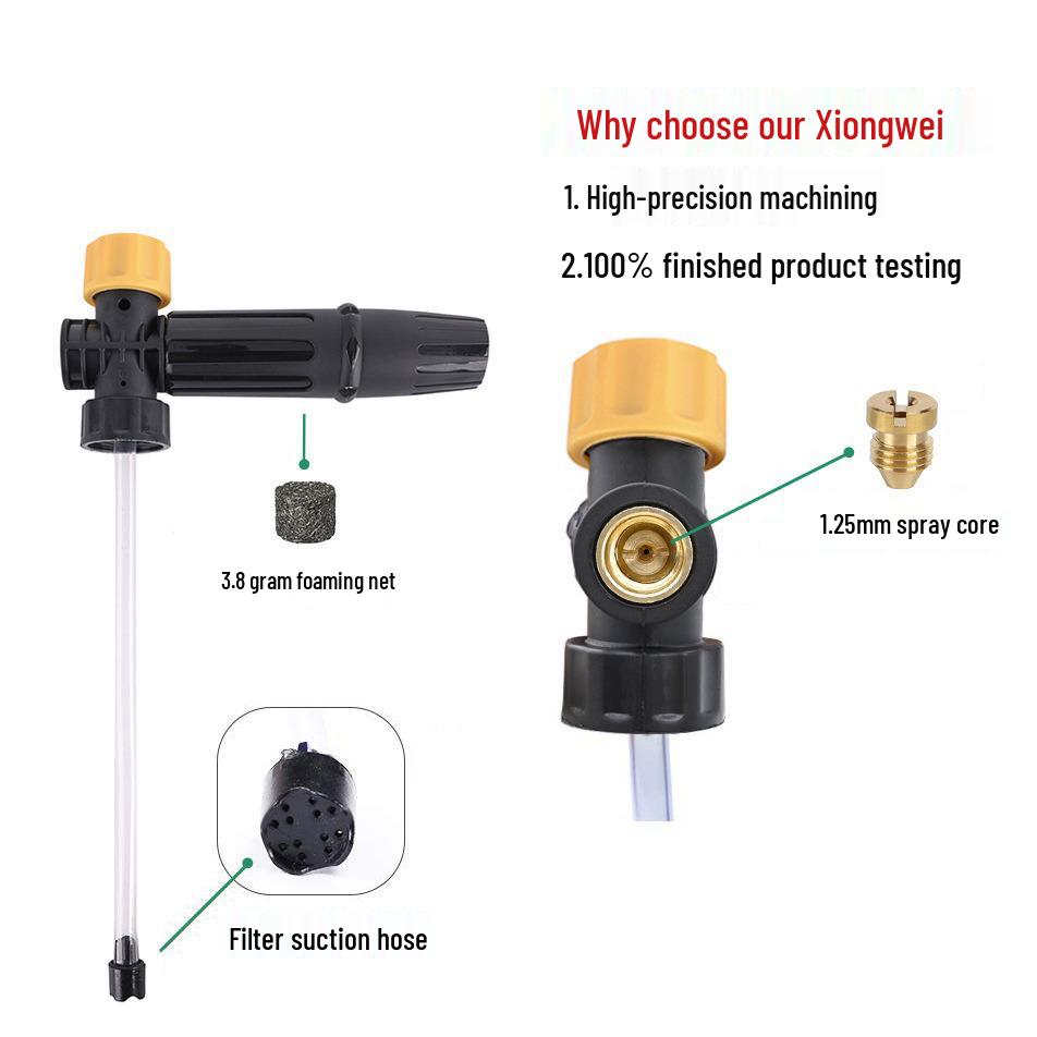 High Pressure Foam Sprayer: Home & Car Wash Water Gun Nozzle