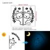 Removable In the Dark Bear Wall Decals for Bedroom Living Room - Cute Animal Stickers