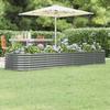 VidaXL Raised Garden Bed Flower Pot Planter Box Raised Bed Patio Terrace Outdoor Galvanized Steel 296x80x36 318924