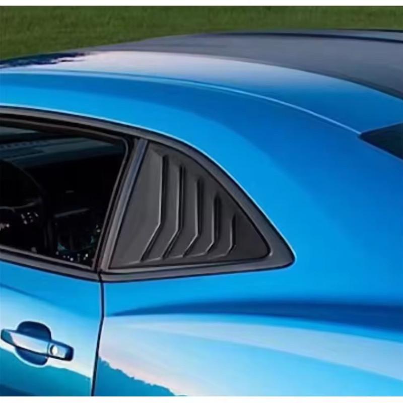 For Chevy Camaro 2009-2015 ABS Plastic Window Quarter Louver Scoop Cover Side Vent Shutter Trim Exterior Adhesive Accessories