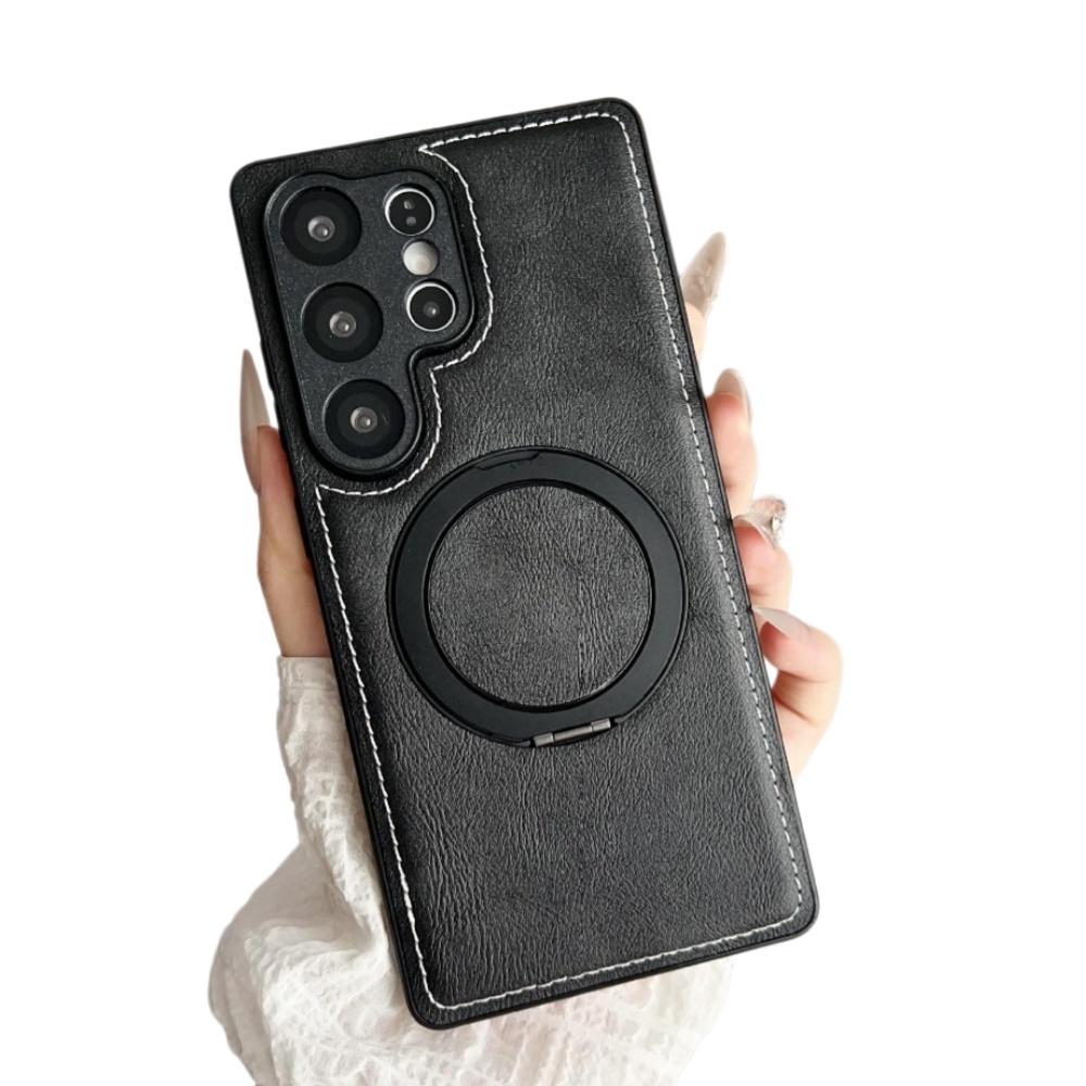 Funda de Teléfono Magnética de Cuero PU Premium para Samsung S26 Ultra S25 S24 S23 Plus Tacto de Piel Mate Cubierta Protectora Anti-Caídas