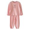 Autumn Clearance: Korean Kids' Waffle Knit Rabbit Print Two-Piece Set