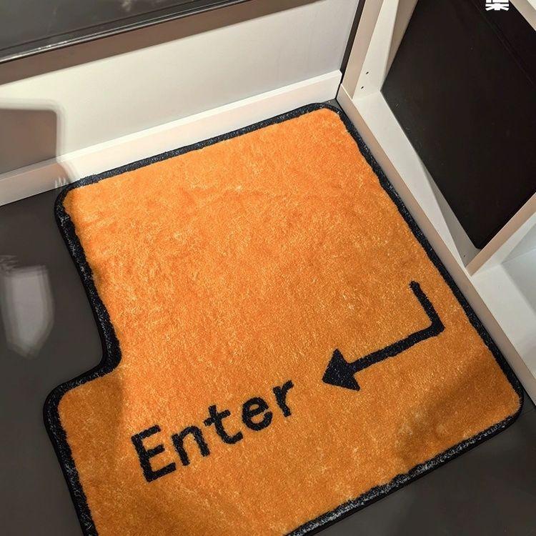 Special-shaped irregular bedside carpet keyboard enter living room bedroom boys ins wind retro imitation cashmere foot floor mat