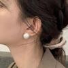 New Fashion Gold Color Metal Matte Brushed Earrings for Women Exquisite Minimalist Frosted Round Ear Buckle Jewelry Accessories